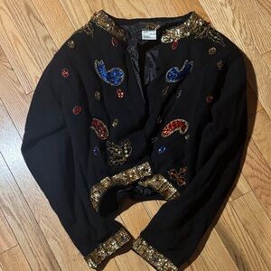 Vintage Angora and Lambswool embellished sweater size M